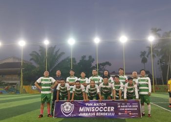 Fun Match Mini Soccer Jurnalis Bengkulu Berlangsung Meriah, JMSI Raih Juara Pertama