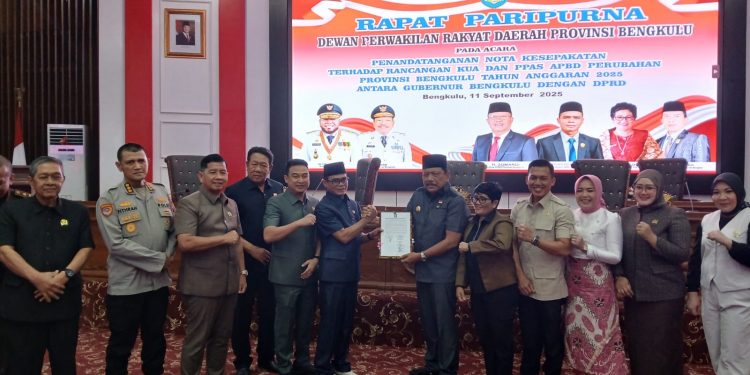 APBD Perubahan 2025 Bengkulu Disepakati Belanja Rp3,1 Triliun, Fokus Infrastruktur