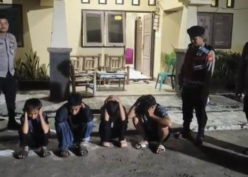 4 Remaja Diduga Gangster Diringkus Polisi, Diamankan Saat Cari Lawan Tawuran