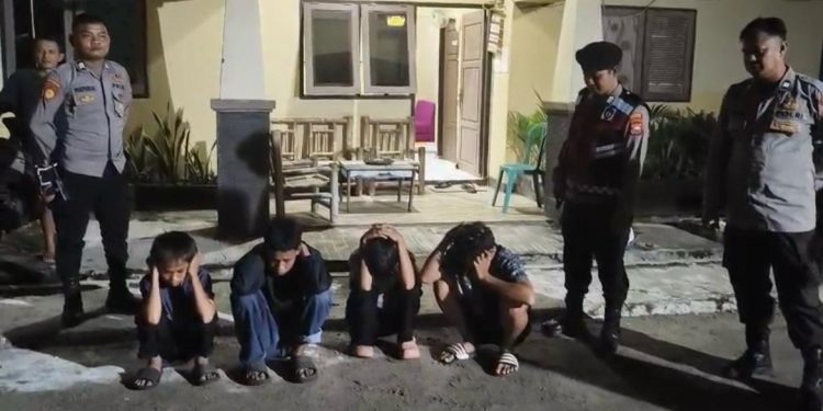 4 Remaja Diduga Gangster Diringkus Polisi, Diamankan Saat Cari Lawan Tawuran