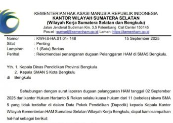 Kemenham Resmi Keluarkan Rekomendasi Terkait Kisruh 11 Siswa SMAN 5 Bengkulu