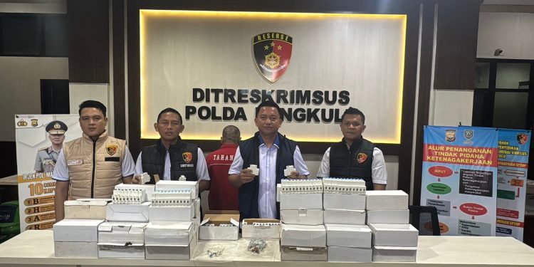 Kedapatan Jual MCB Palsu, Pengedar Diamankan Ditreskrimsus Polda Bengkulu