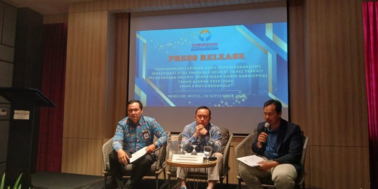 Ombudsman Bongkar Kecurangan SPMB SMAN 5 Bengkulu, Rekomendasikan Hukuman Disiplin ke Gubernur