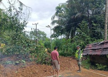 Hingga Sore Akses Jalan Manna–Tanjung Sakti Belum Bisa Dilalui Akibat Longsor