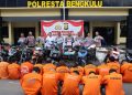 19 Pelaku Kriminal Diringkus Polresta Bengkulu Selama Operasi Musang Nala 2025