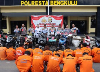 19 Pelaku Kriminal Diringkus Polresta Bengkulu Selama Operasi Musang Nala 2025