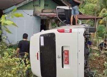 Mobil Rombongan PORNAS Bengkulu Kecelakaan di Seluma, 6 Penumpang Selamat