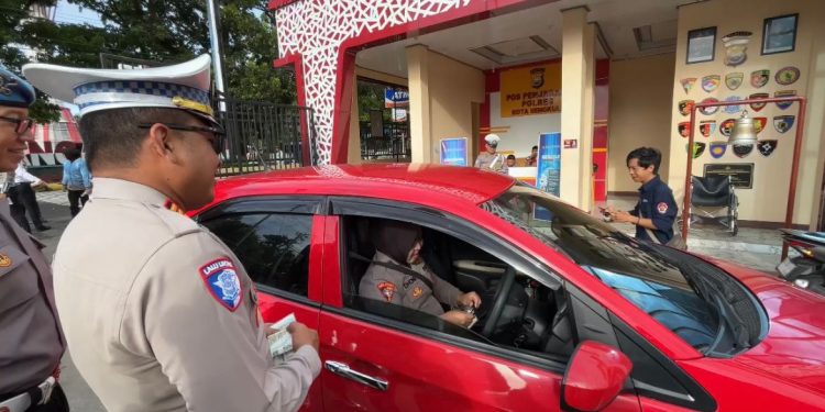 Polisi Tilang Polisi, Puluhan Kendaraan Anggota Terjaring Razia di Polresta Bengkulu