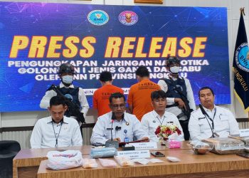 BNNP Bengkulu Gagalkan Peredaran Narkoba Lintas Provinsi, 5 Kg Ganja dan 44,44 Gram Sabu Diamankan