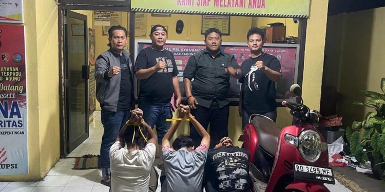 Curi HP dan Gelapkan Motor, Tiga Pelaku Diringkus Tim Macan Ratu Polsek Ratu Agung