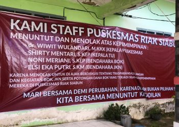 Pegawai Puskesmas Riak Siabun Protes Pimpinan, Tuntut Transparansi Pengelolaan Anggaran