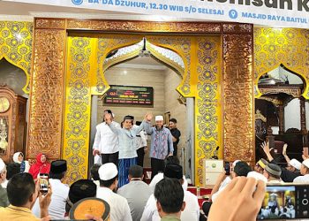 Tabligh Akbar BKMT Bengkulu Hadirkan Ustadz Maulana, Masjid Raya Baitul Izzah Dipadati Jemaah