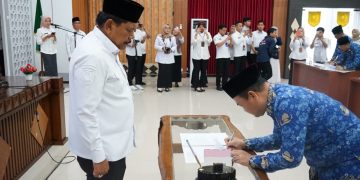Pejabat Eselon I dan II Dilingkup Pemprov Bengkulu Teken Perjanjian Kinerja Tahun 2026