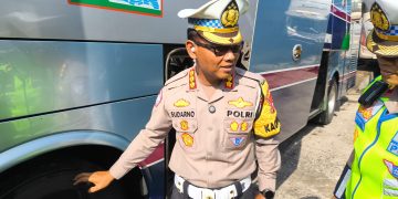 Pastikan Kendaraan Layak Jalan, Ditlantas Polda Bengkulu Lakukan Ram Check Bus PO SAN