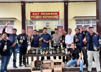 Operasi Pekat Nala 2026, Polres Kepahiang Sita Ratusan Botol Miras