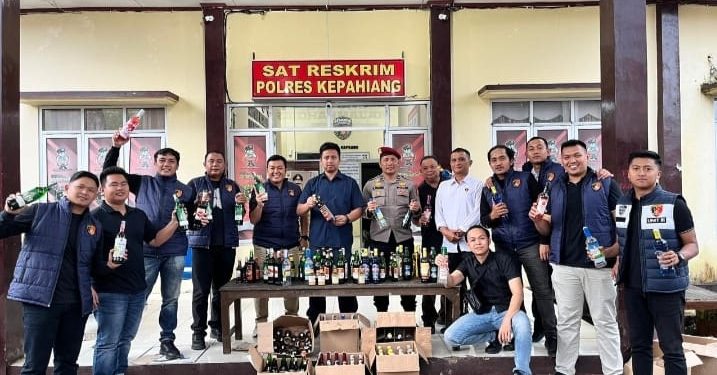 Operasi Pekat Nala 2026, Polres Kepahiang Sita Ratusan Botol Miras